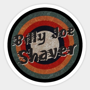 Retro Color Typography Faded Style Billy Joe Shaver Sticker